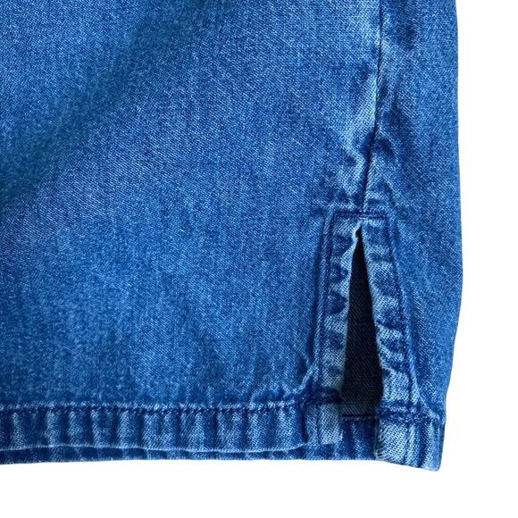 Bobbie Brooks Plus Size Vtg 90s Denim Button Shirt Embroidered Nautical Beachy - Picture 12 of 16